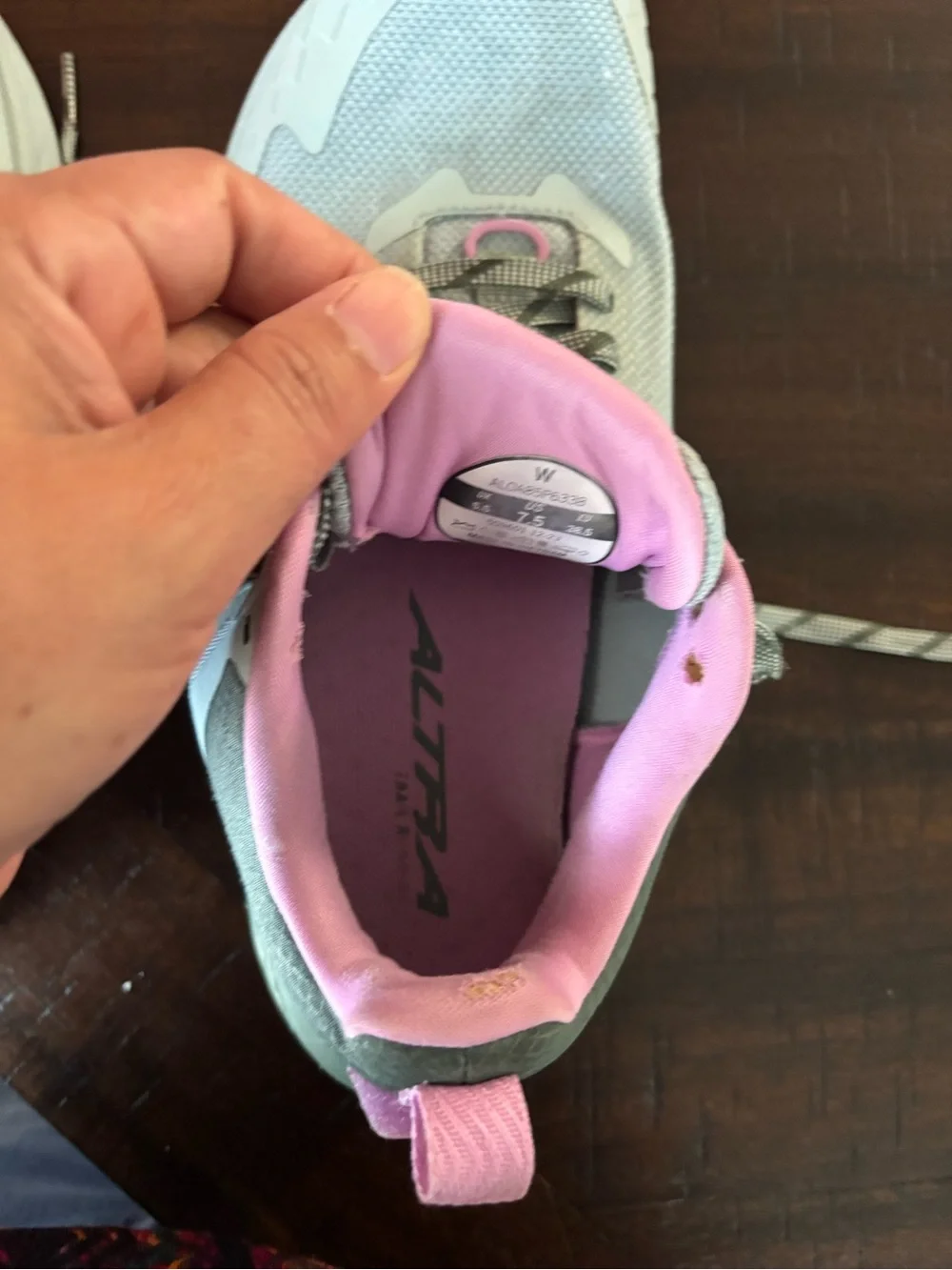 7.5 Women’s Altra Athletic Shoes- Light Green with Labender Accents